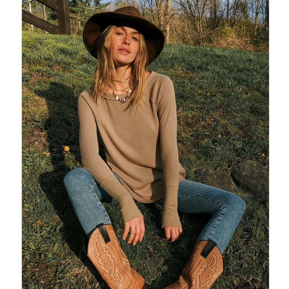 Free People Womens Snowy Thermal Top - Picture 1 of 11